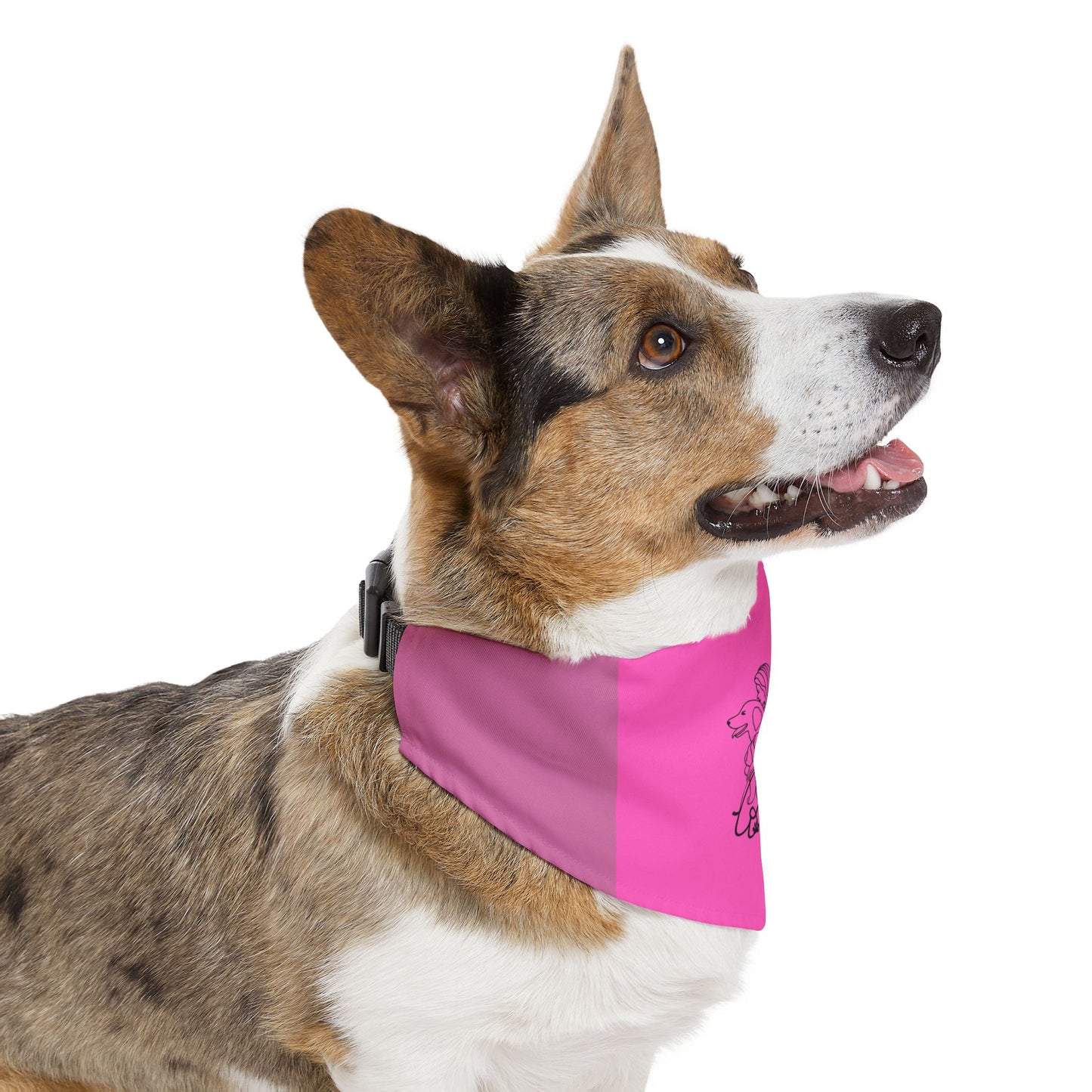 Rosa Hunde-Bandana-Halsband mit süßem Design — Haustier-Accessoire für den Alltag & als Geschenk