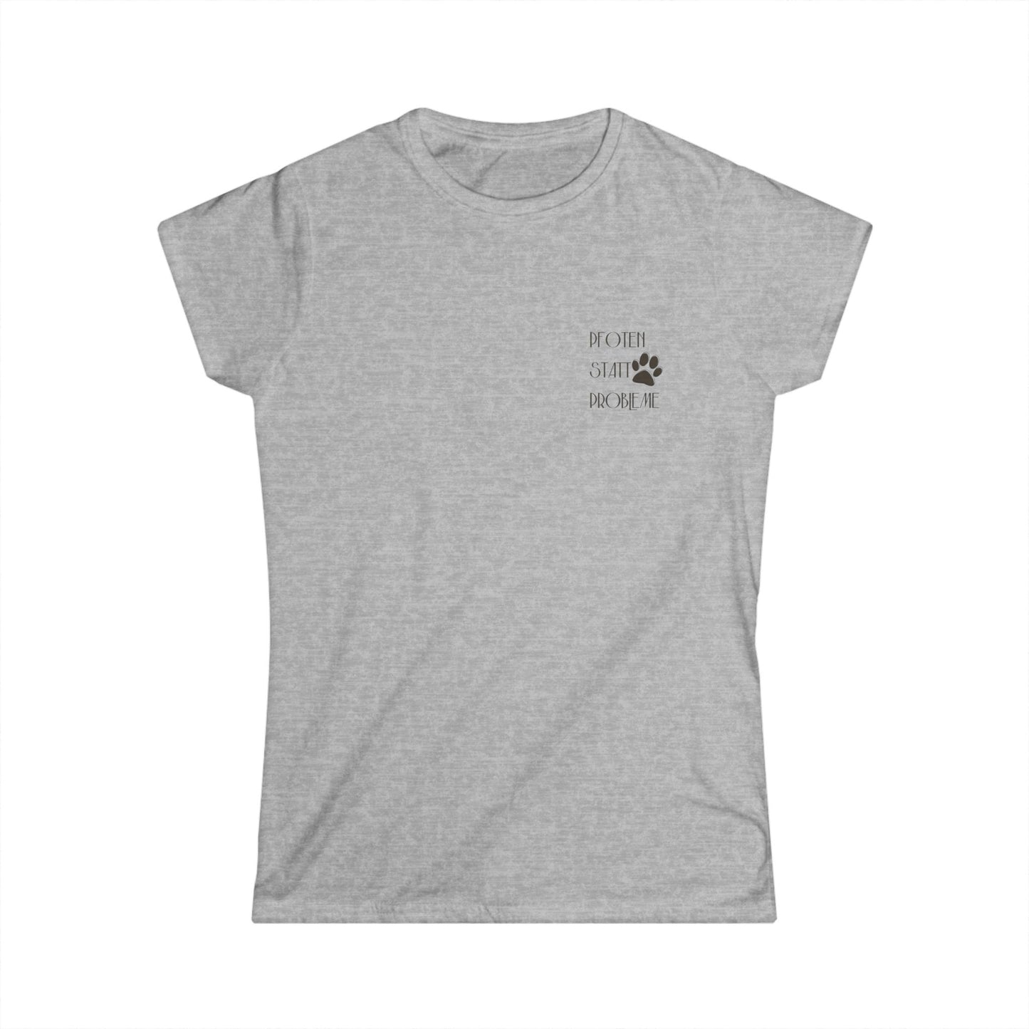 Damen-Shirt „Pfoten statt Probleme“ – Pfotenprint