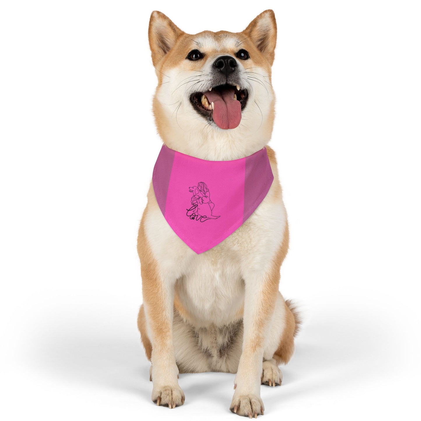 Rosa Hunde-Bandana-Halsband mit süßem Design — Haustier-Accessoire für den Alltag & als Geschenk