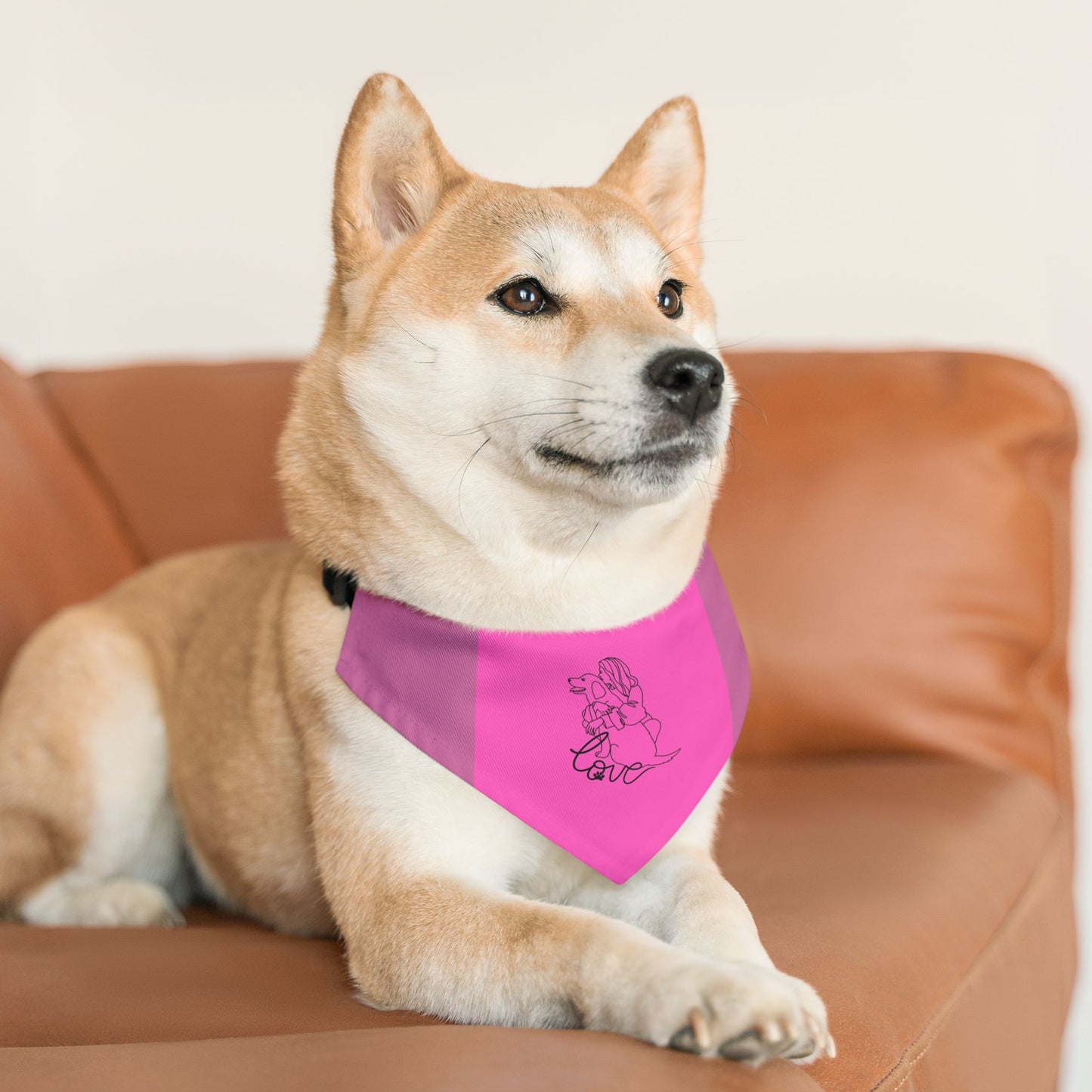 Rosa Hunde-Bandana-Halsband mit süßem Design — Haustier-Accessoire für den Alltag & als Geschenk