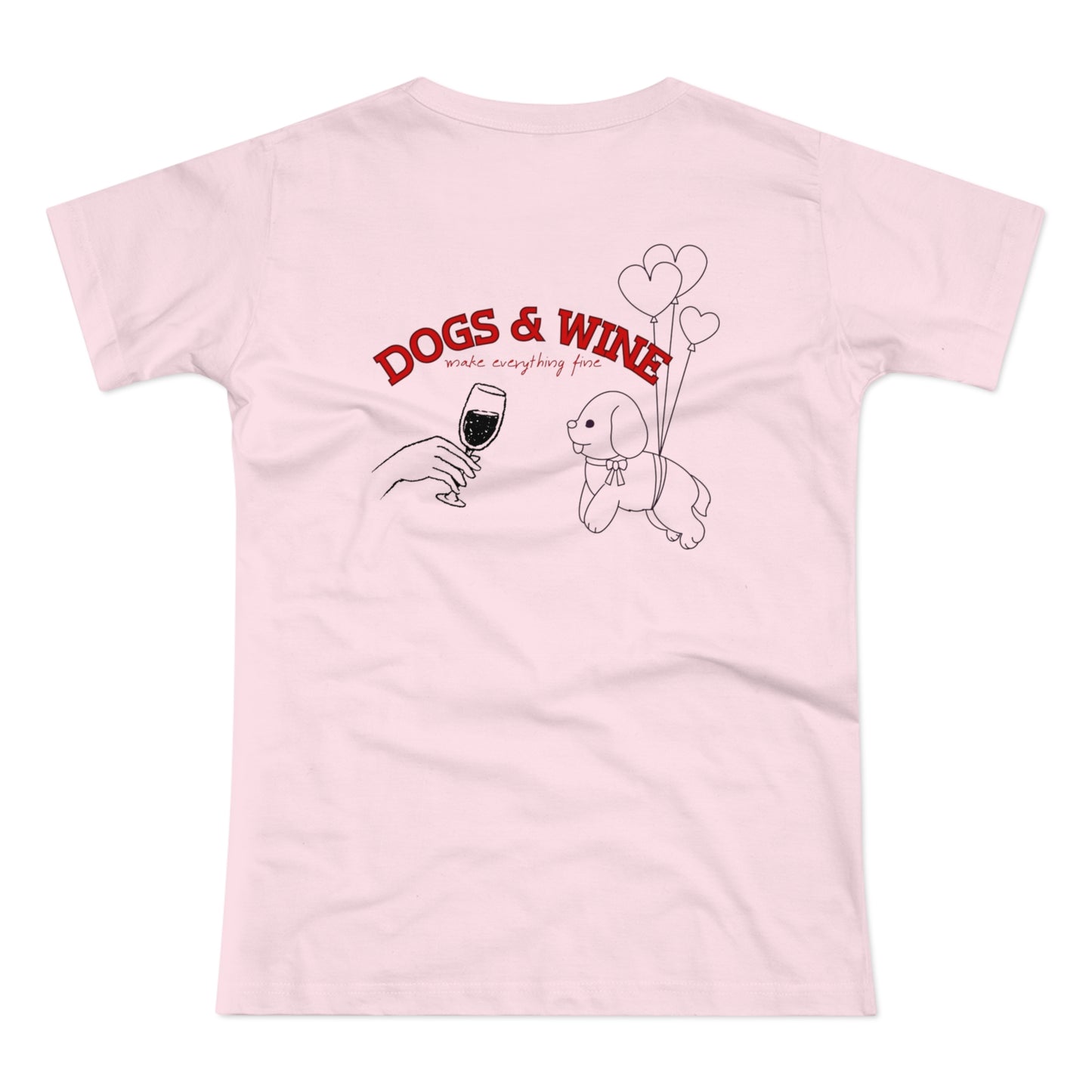 Damen-T-Shirt „Dogs & Wine“
