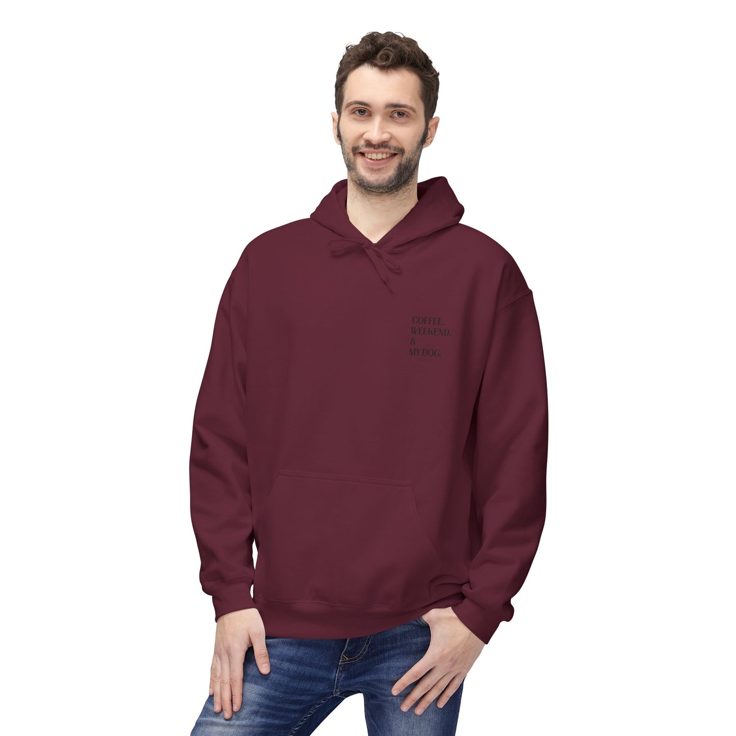 Coffee. Weekend. & My Dog. Hoodie — Unisex