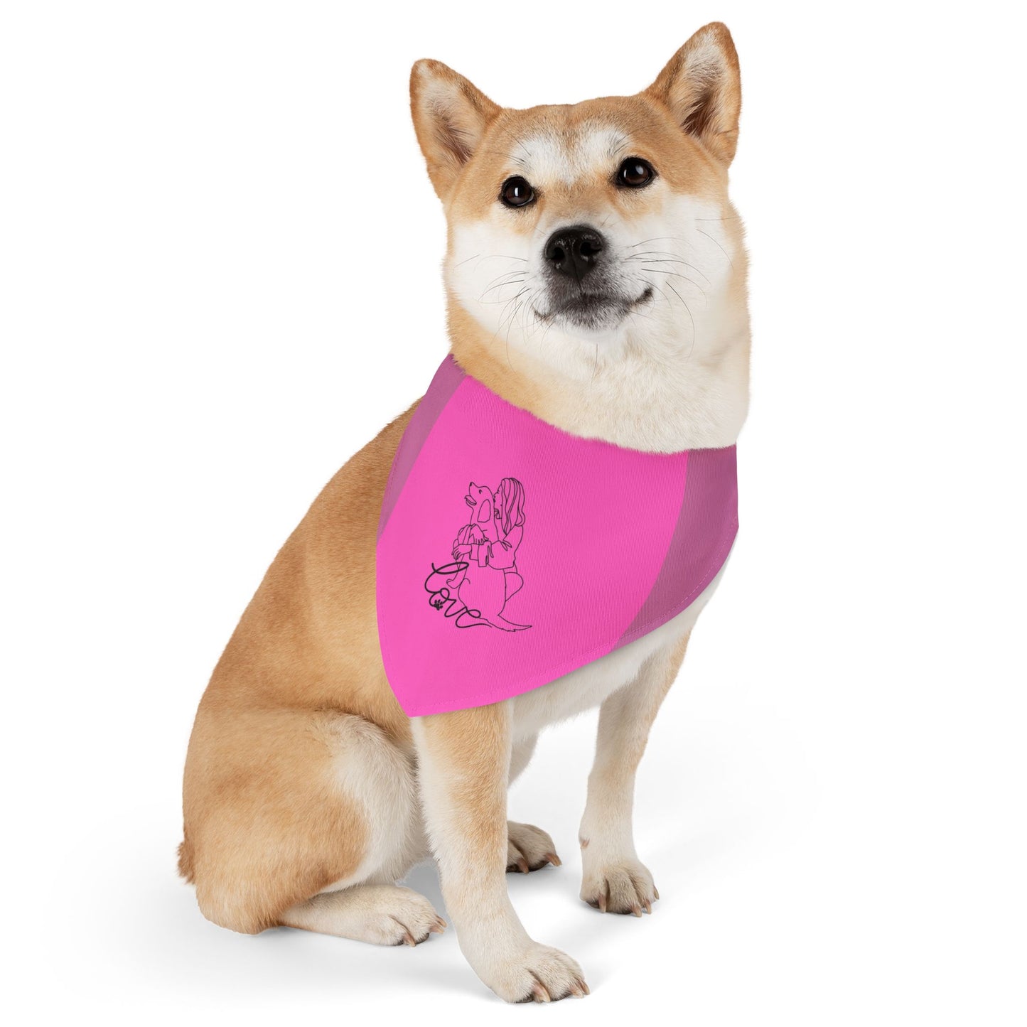 Rosa Hunde-Bandana-Halsband mit süßem Design — Haustier-Accessoire für den Alltag & als Geschenk