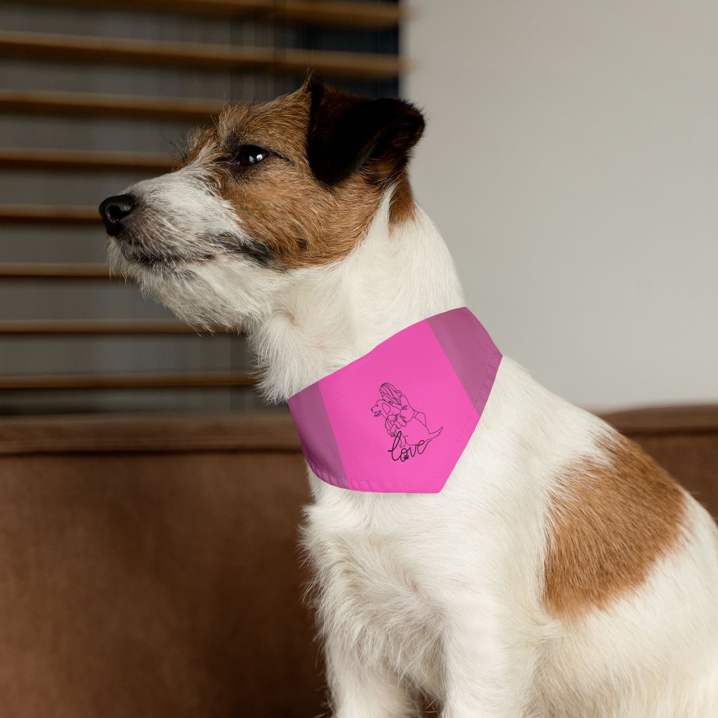 Rosa Hunde-Bandana-Halsband mit süßem Design — Haustier-Accessoire für den Alltag & als Geschenk