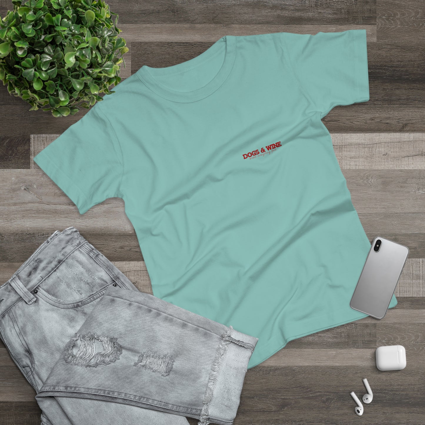 Damen-T-Shirt „Dogs & Wine“