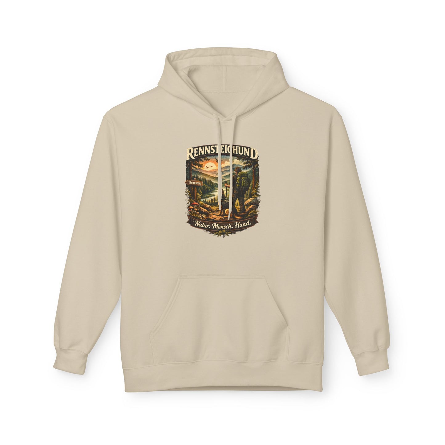Vintage Hoodie — „Natur.Mensch.Hund“ -Unisex