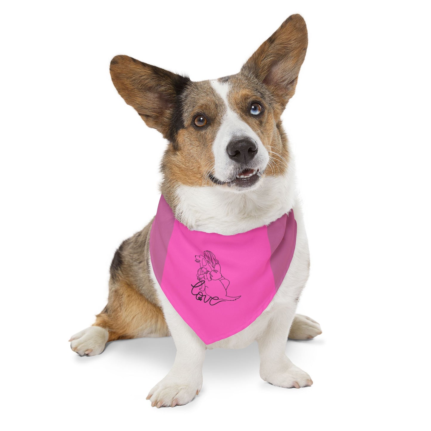 Rosa Hunde-Bandana-Halsband mit süßem Design — Haustier-Accessoire für den Alltag & als Geschenk