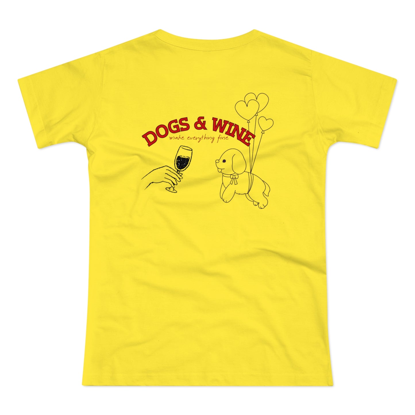 Damen-T-Shirt „Dogs & Wine“