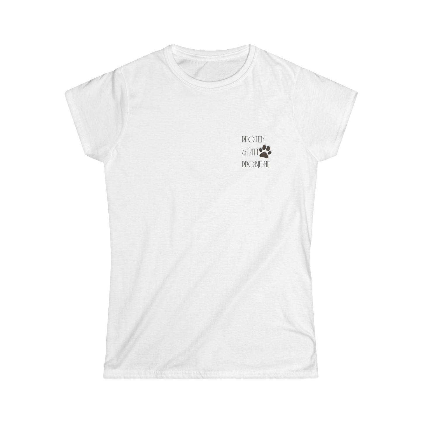 Damen-Shirt „Pfoten statt Probleme“ – Pfotenprint