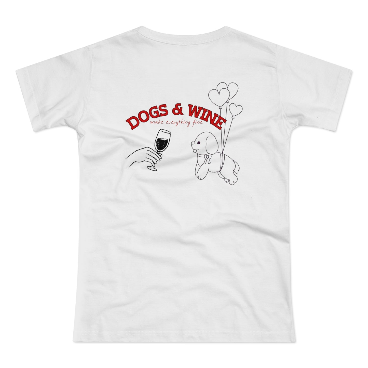 Damen-T-Shirt „Dogs & Wine“
