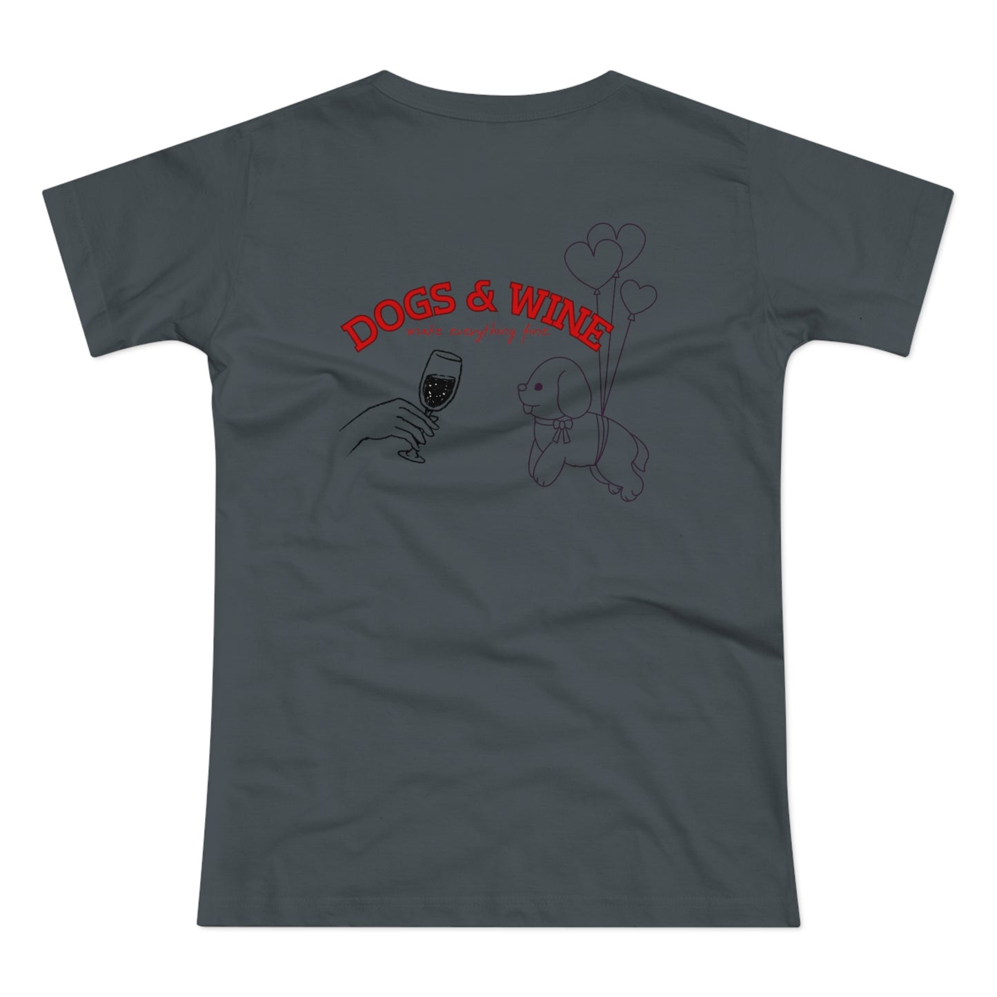 Damen-T-Shirt „Dogs & Wine“