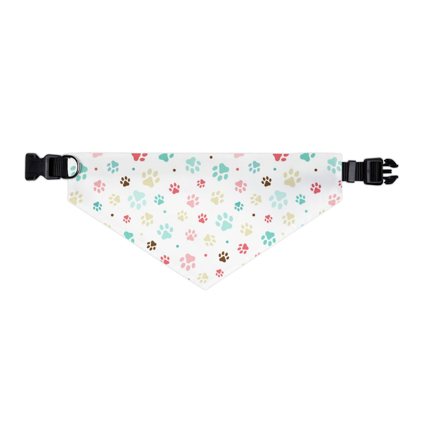 Pastellfarbenes Pfoten-Print Bandana-Halsband – Süßes Accessoire für Hunde