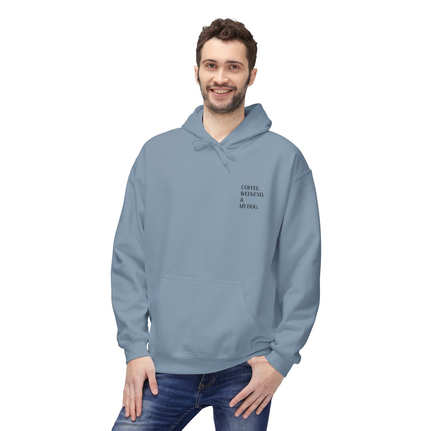 Coffee. Weekend. & My Dog. Hoodie — Unisex