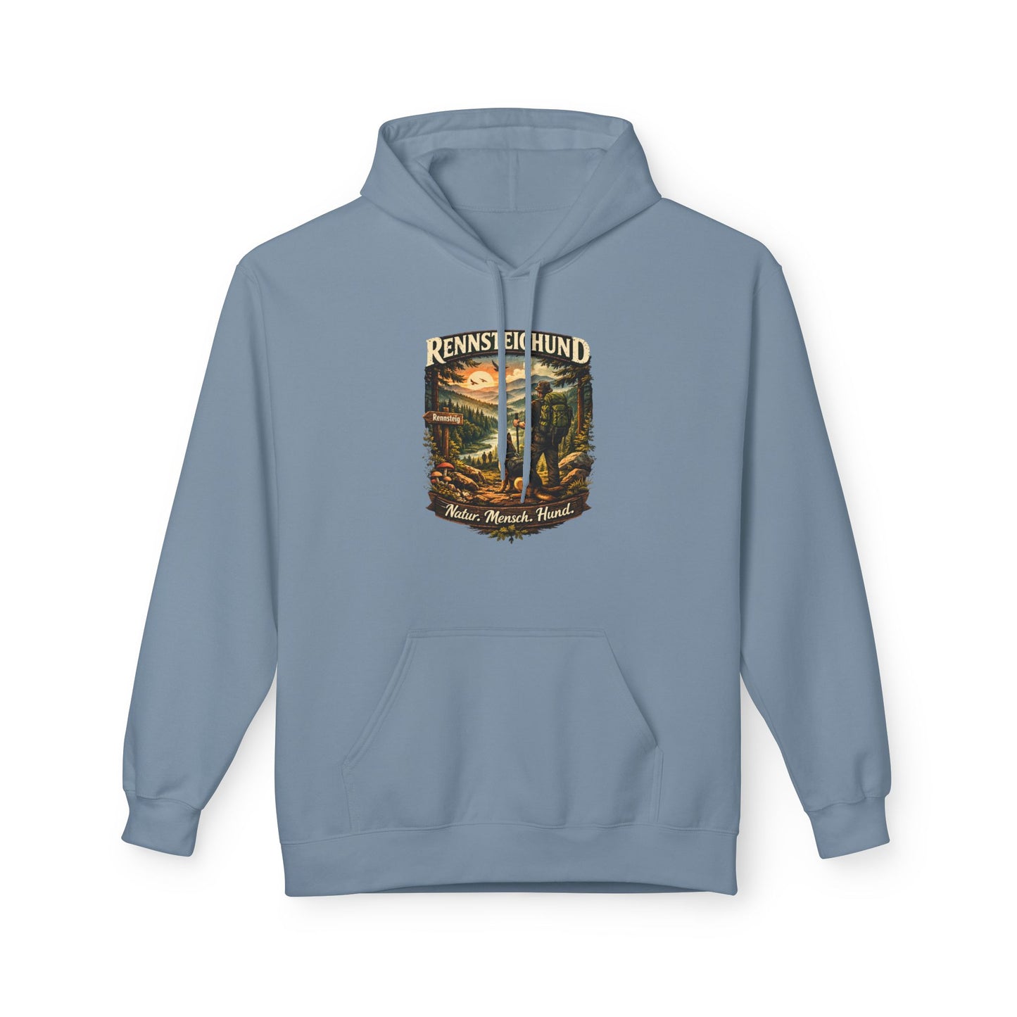 Vintage Hoodie — „Natur.Mensch.Hund“ -Unisex