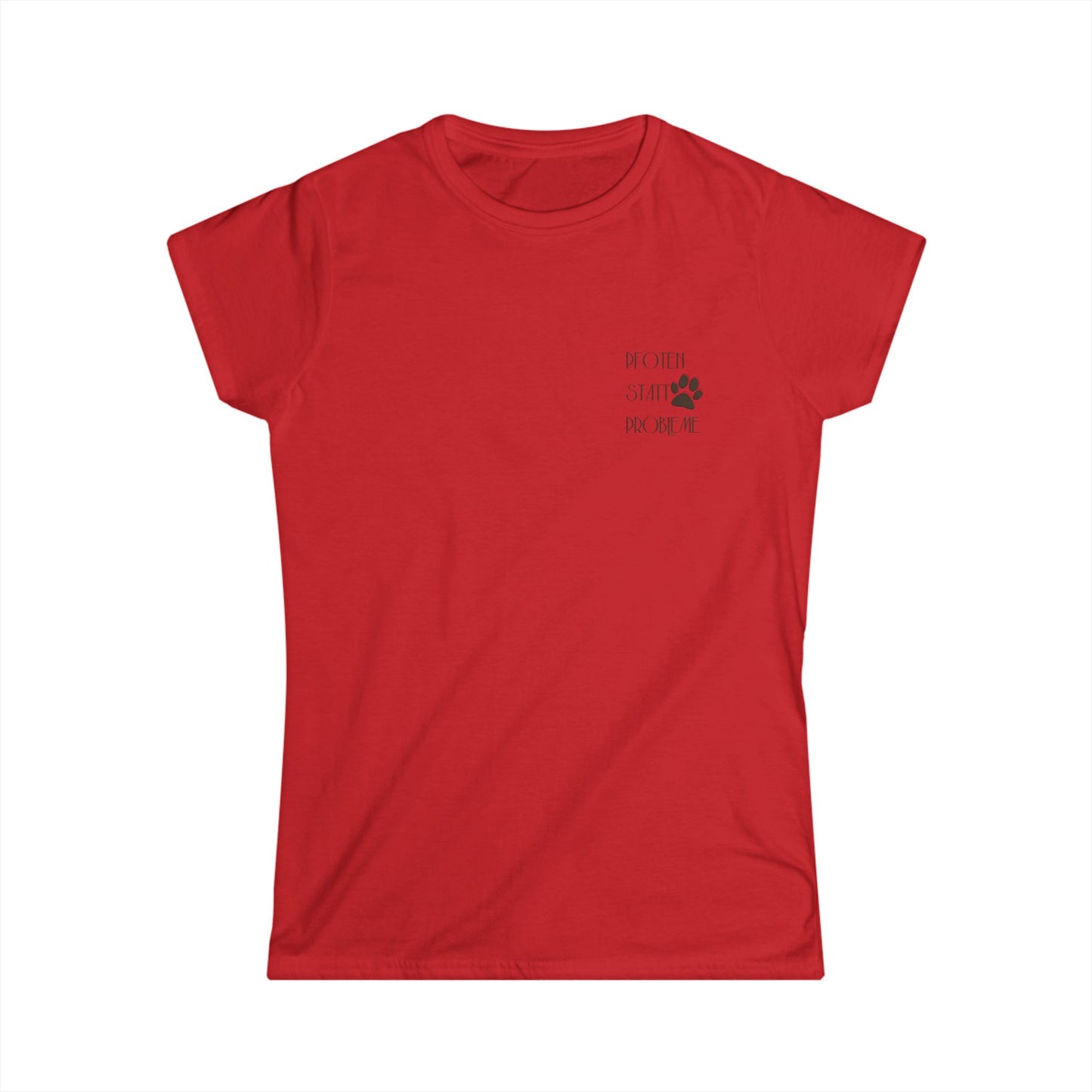Damen-Shirt „Pfoten statt Probleme“ – Pfotenprint