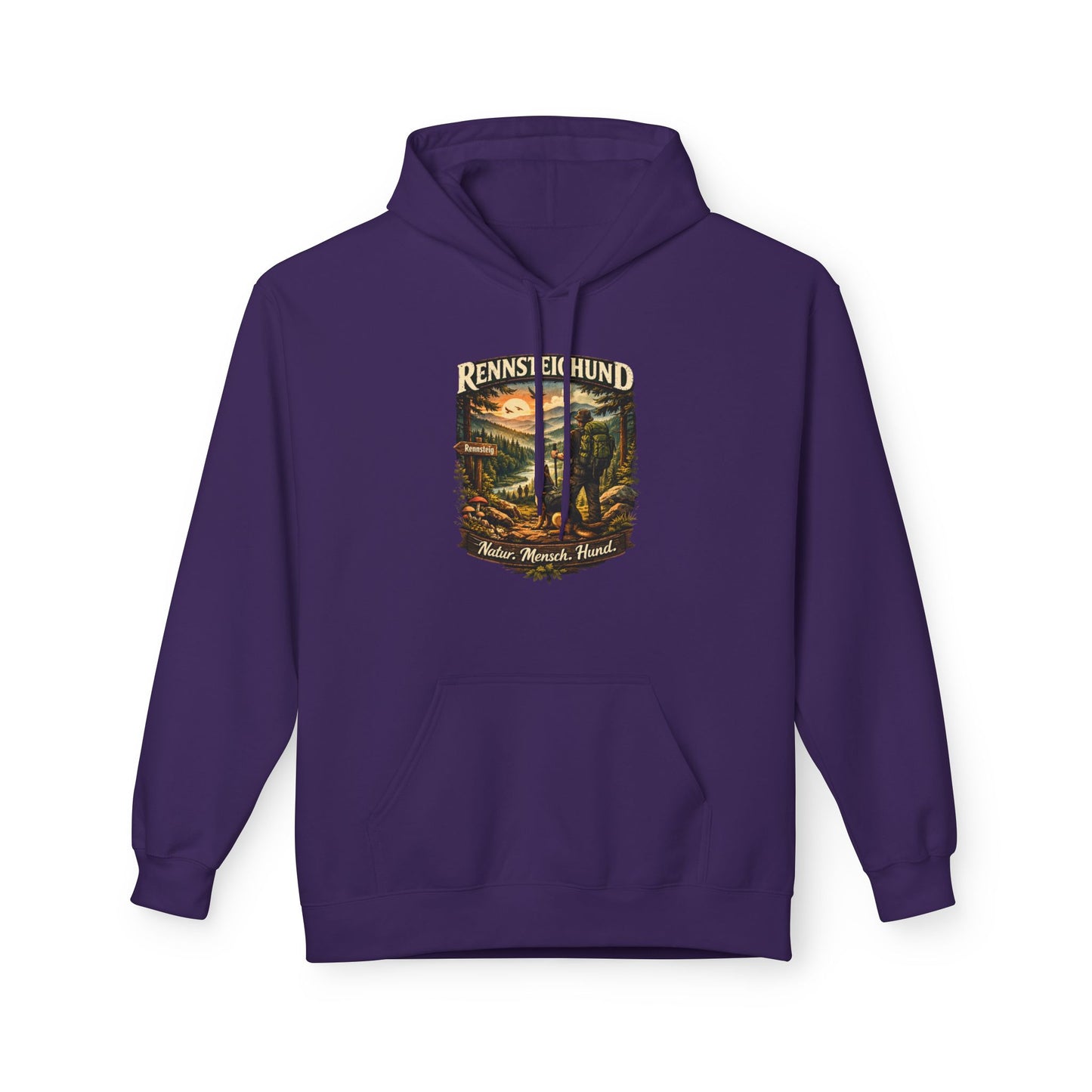 Vintage Hoodie — „Natur.Mensch.Hund“ -Unisex