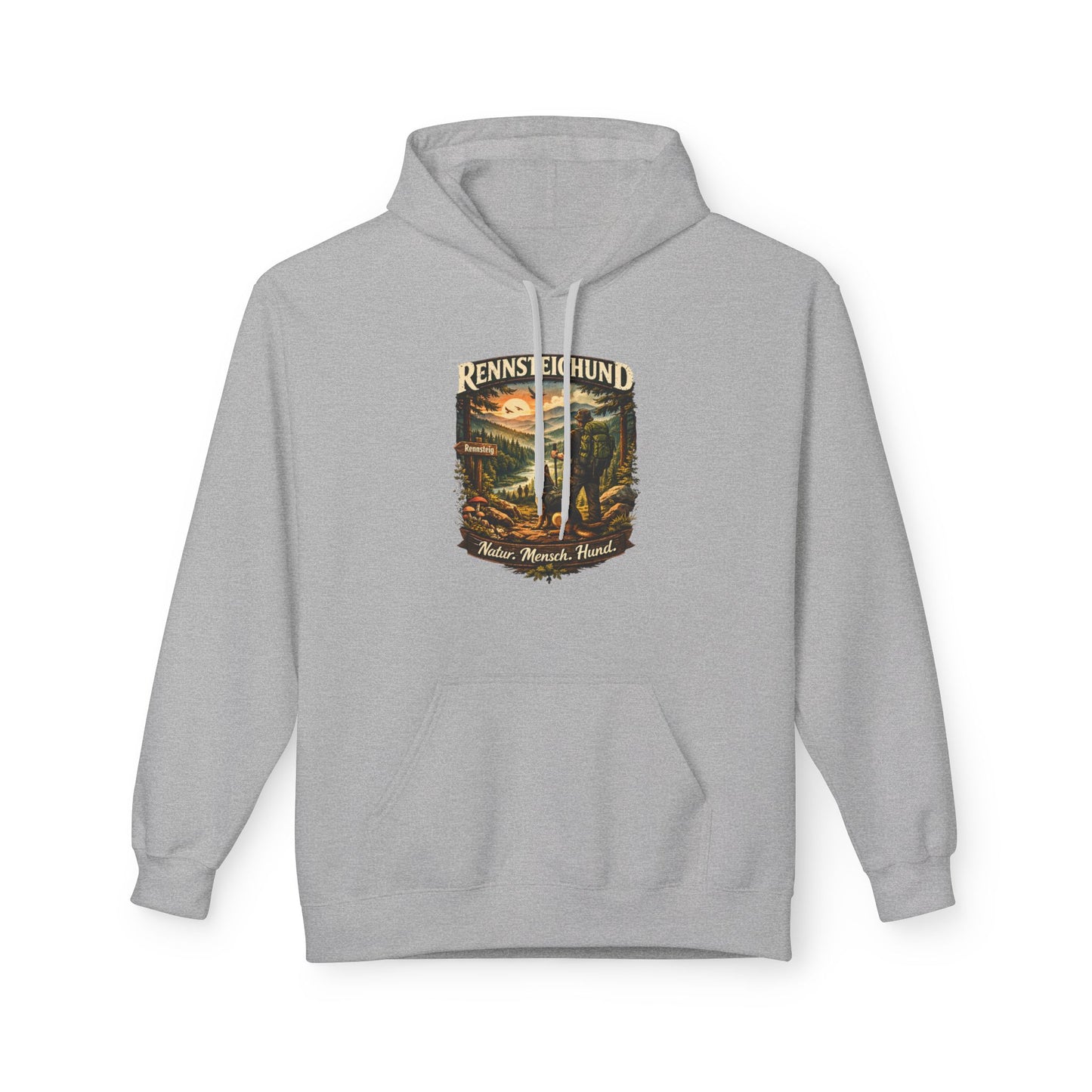 Vintage Hoodie — „Natur.Mensch.Hund“ -Unisex