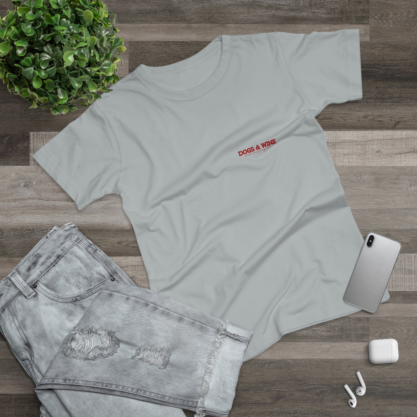 Damen-T-Shirt „Dogs & Wine“