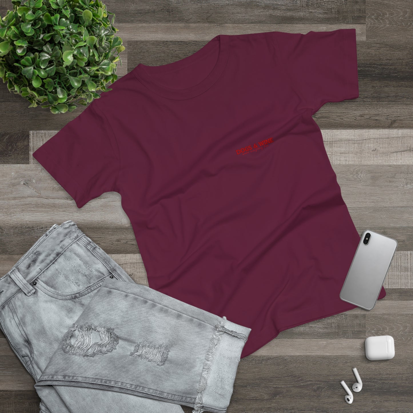 Damen-T-Shirt „Dogs & Wine“