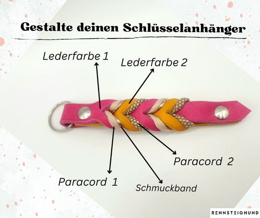 Personalisierbarer Schlüsselanhänger aus Leder 